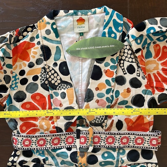 NWT FARM Rio Mushroom Forest Canvas Dress Size S - Picture 6 of 8